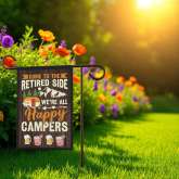 Happy Campers Garden Flag Camping Retirement Decor Durable Outdoor