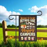 Happy Campers Garden Flag, Camping Retirement Decor