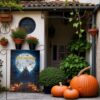 Happy Halloween Garden Flag - Spooky Outdoor Yard Decor