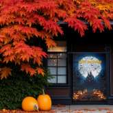 Happy Halloween Garden Flag - Spooky Outdoor Yard Decor