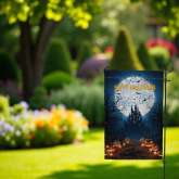 Happy Halloween Garden Flag - Spooky Outdoor Yard Decor