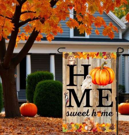 Home Sweet Home Flag for Fall | Cozy Garden Decor