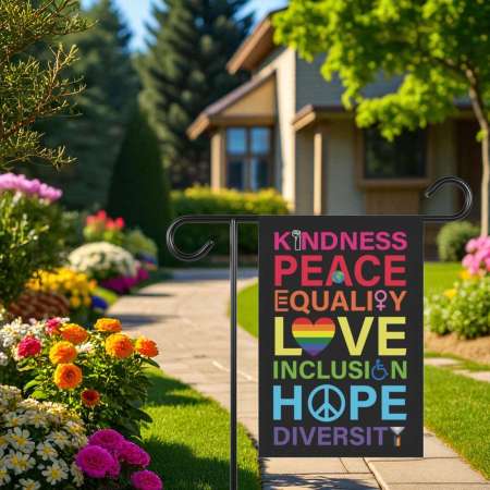 Kindness Garden Flag LGBT Pride Black Lives Matter Symbol Flag