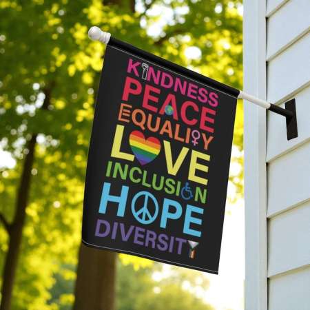 Kindness Garden Flag LGBT Pride Black Lives Matter Symbol Flag