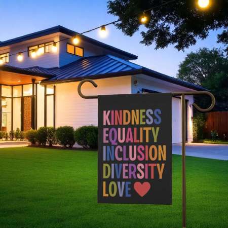 Kindness Inclusion Garden Flag – Celebrate Diversity & Human Rights