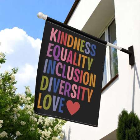 Kindness Inclusion Garden Flag – Celebrate Diversity & Human Rights