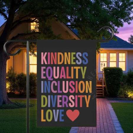 Kindness Inclusion Garden Flag – Celebrate Diversity & Human Rights