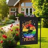 LGBTQ Halloween Garden Flag, Pride Rainbow Yard Banner