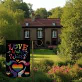 Love Always Wins Garden Flag - Durable LGBT Pride Outdoor Decor