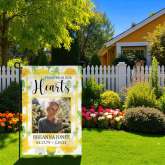 Memorial Garden Flag, Sympathy Funeral Gift with Floral Design