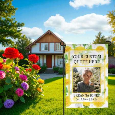 Memorial Garden Flag Sympathy Gift | Elegant Floral Tribute