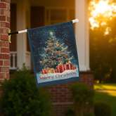 Merry Christmas Banner for Yard – Outdoor Holiday Decor