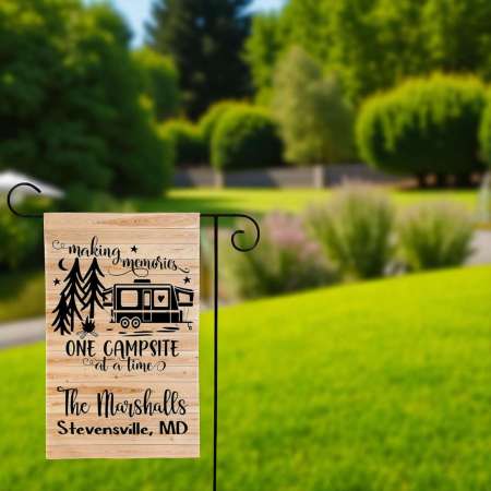 Personalized Camping Flag for RV, Tent, or Pop-Up Campers