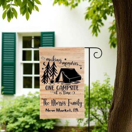 Personalized Camping Flag for RV, Tent, or Pop-Up Campers