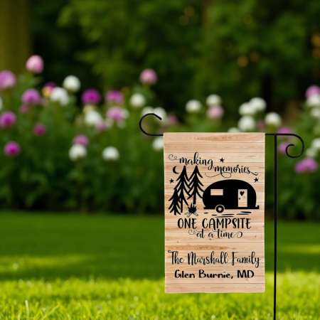 Personalized Camping Flag for RV, Tent, or Pop-Up Campers