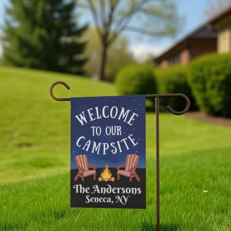 Personalized Campsite Flag Custom RV Gift - Unique Camping Decor