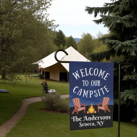 Personalized Campsite Flag Custom RV Gift - Unique Camping Decor