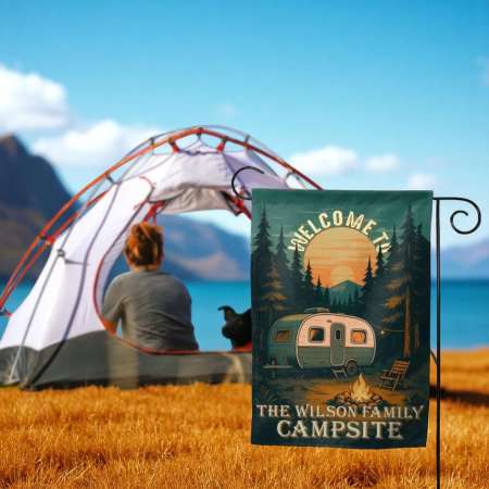 Personalized Camping Garden Flag Custom Camper Decor Gift