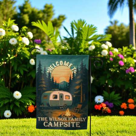Personalized Camping Garden Flag Custom Camper Decor Gift