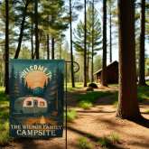 Personalized Camping Garden Flag, Camper Decor