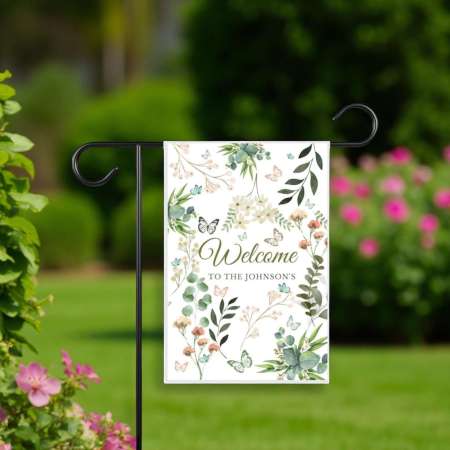 Personalized Garden Flag Custom Family Name Outdoor Decor
