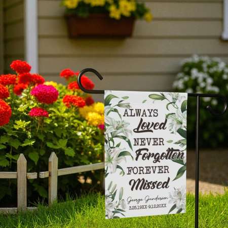 Personalized Memorial Garden Flag | Lasting Floral Tribute