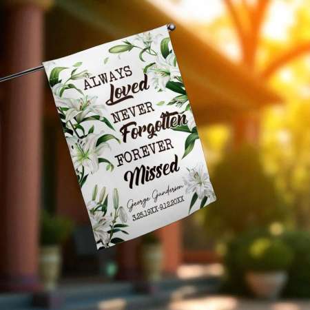Personalized Memorial Garden Flag | Lasting Floral Tribute