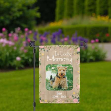 Pet Memorial Garden Flag Personalized Pet Photo Gift Tribute