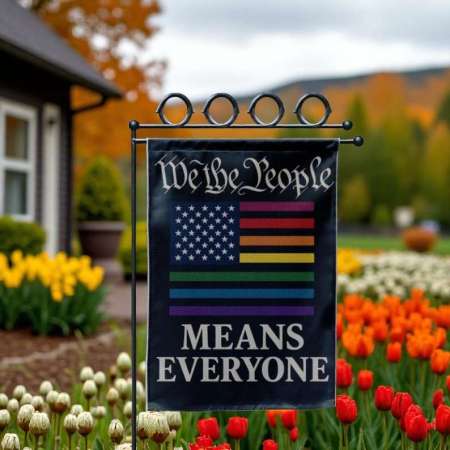 Pride Garden Flag for LGBTQ Inclusion and Outdoor Equality Decor