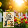 Pride Garden Flag for Outdoor Decor | Love Wins Rainbow Dog Flag