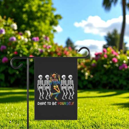 Pride Garden Flag for Halloween | Rainbow LGBT Yard Decor