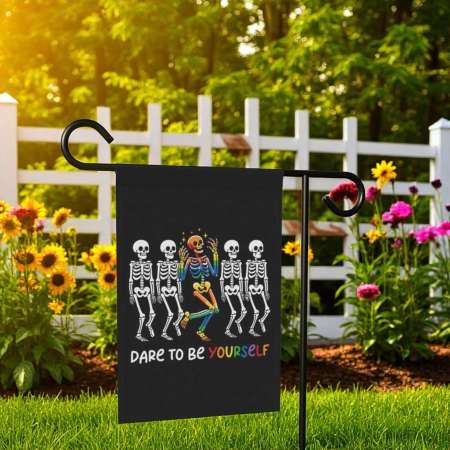Pride Garden Flag for Halloween | Rainbow LGBT Yard Decor