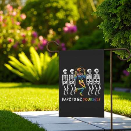 Pride Garden Flag for Halloween | Rainbow LGBT Yard Decor