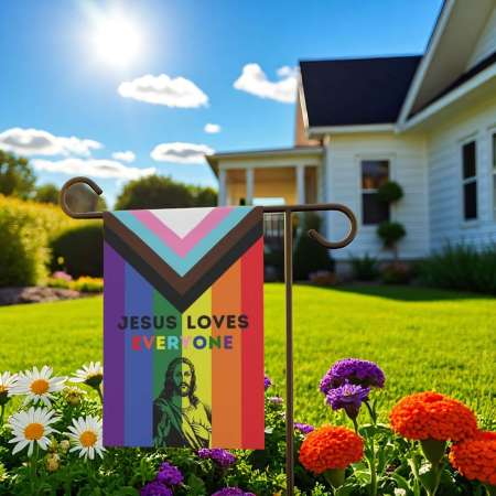 Progress Pride Garden Flag for LGBTQ Home Decor