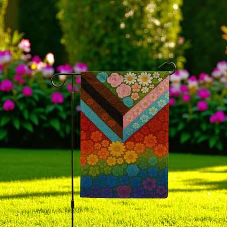Progress Pride Garden Flag LGBTQ Summer Yard Decor for Equality