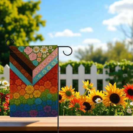 Progress Pride Garden Flag LGBTQ Summer Yard Decor for Equality