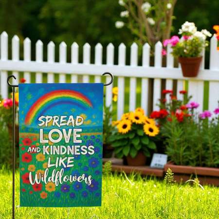 Rainbow Garden Flag for LGBTQ Pride and Equality Decor