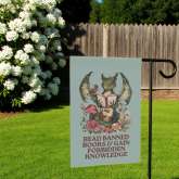 Read Banned Books Garden Flag for Book Lovers and Free Expression