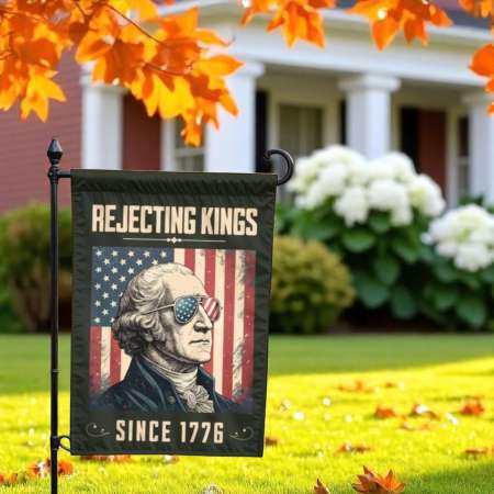 Rejecting Kings Flag - Bold Anti Trump Statement Banner
