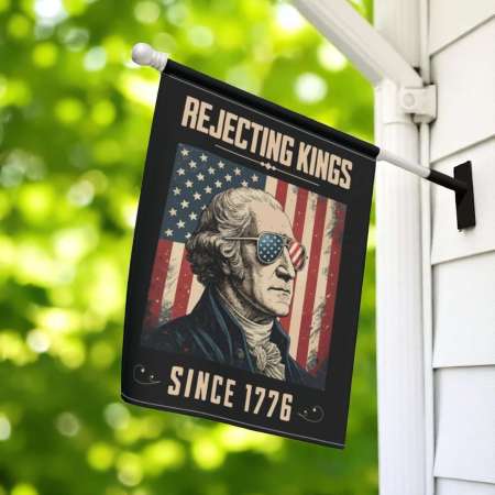 Rejecting Kings Flag - Bold Anti Trump Statement Banner