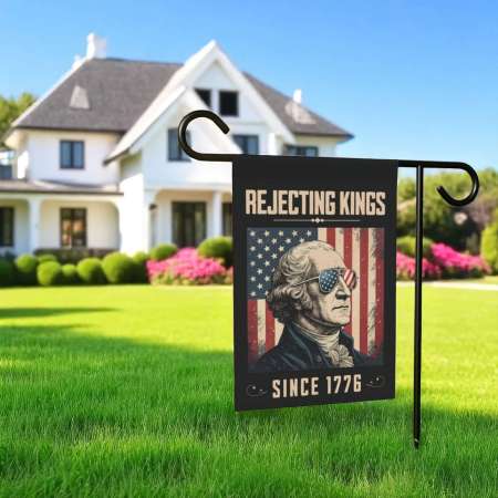 Rejecting Kings Flag - Bold Anti Trump Statement Banner