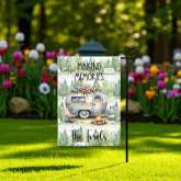 Retro Camper Garden Flag Personalized RV Camping Flag for Outdoors