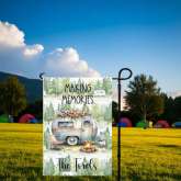 Retro Camper Garden Flag Personalized RV Camping Flag for Outdoors