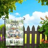 Retro Camper Garden Flag, Personalized RV Camping Flag