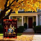 Retro Gnome Flag, Autumn Harvest Thanksgiving Garden Decor