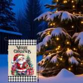 Santa Garden Flag for Outdoor Christmas Yard Decor