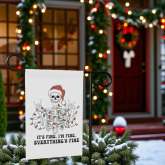 Skeleton Christmas Flag, Funny Holiday Garden Decor