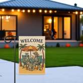 Skeleton Garden Flag, Halloween Yard Decoration