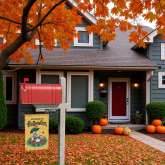 Skeleton Halloween Garden Flag, Outdoor Halloween Yard Decor