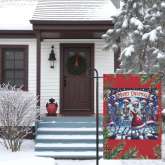 Skeleton Santa Claus Flag for Halloween Christmas Yard Decor